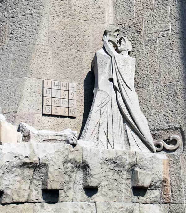 Иисус и Иуда на фасаде
